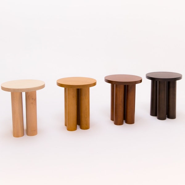 Table d'appoint ou tabouret Baobab teintée minimaliste