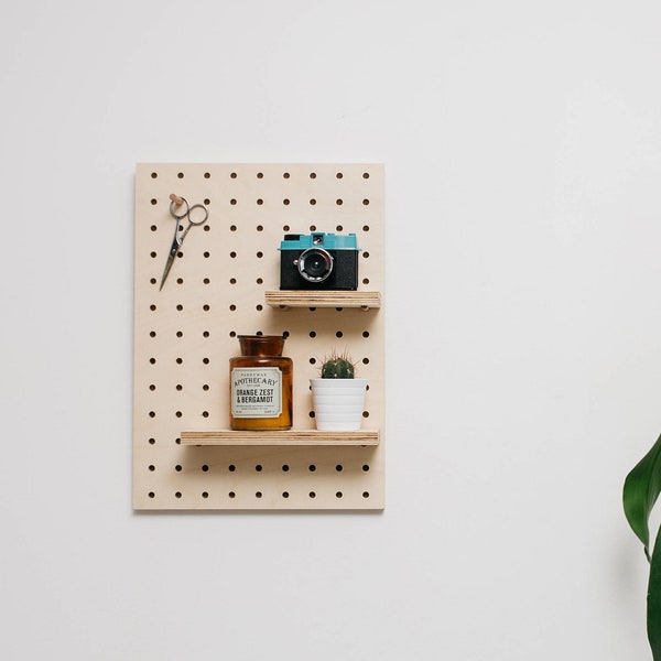 Pegboard panneau perforé en bois rectangle moyen