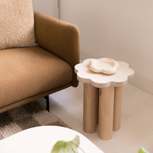 Mesa auxiliar o taburete FLEUR natural