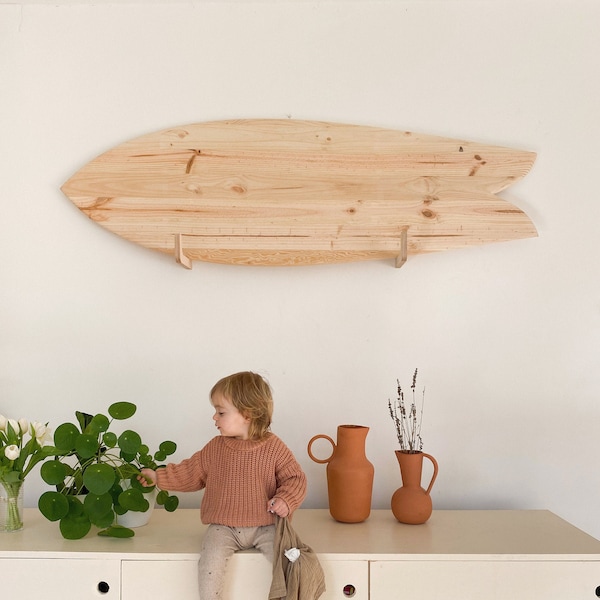 Planche de surf de décoration en bois naturel