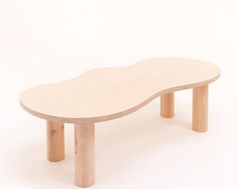 Large natural HARICOT coffee table