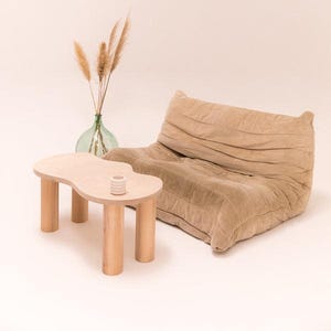Small natural HARICOT coffee table