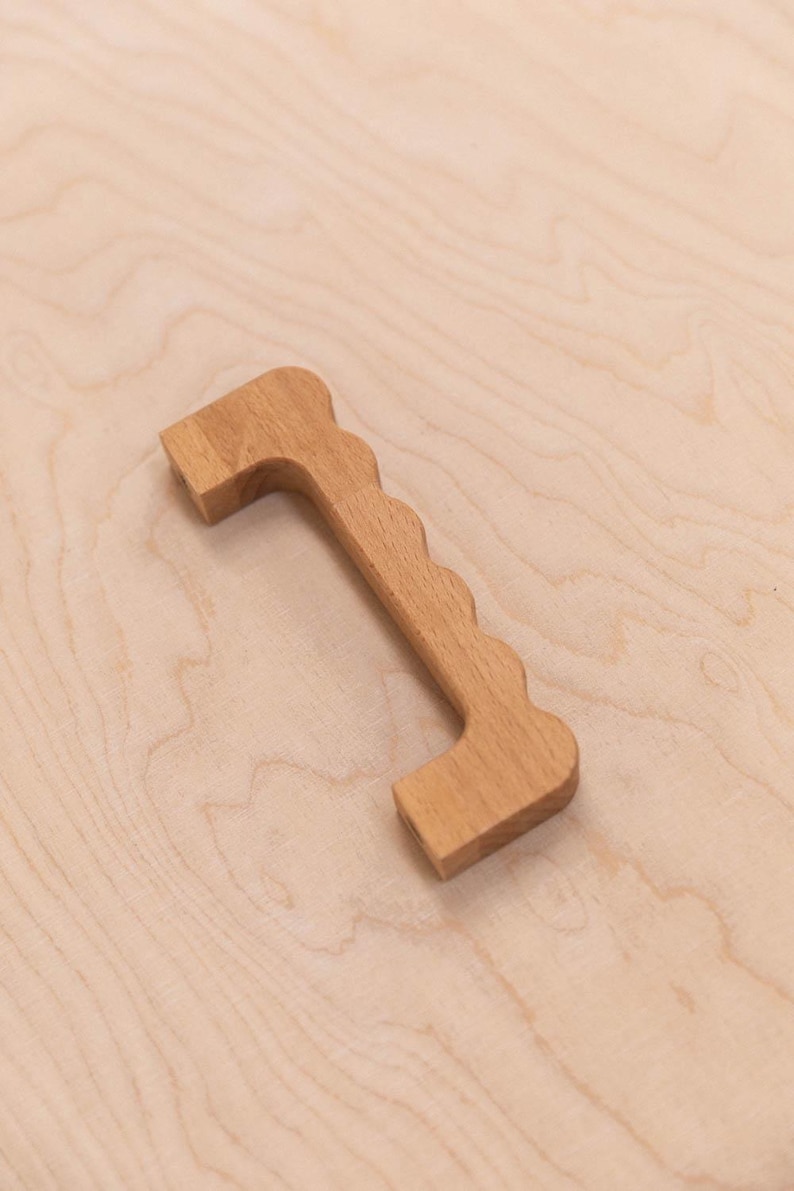 Mango ondulado de madera de haya imagen 3