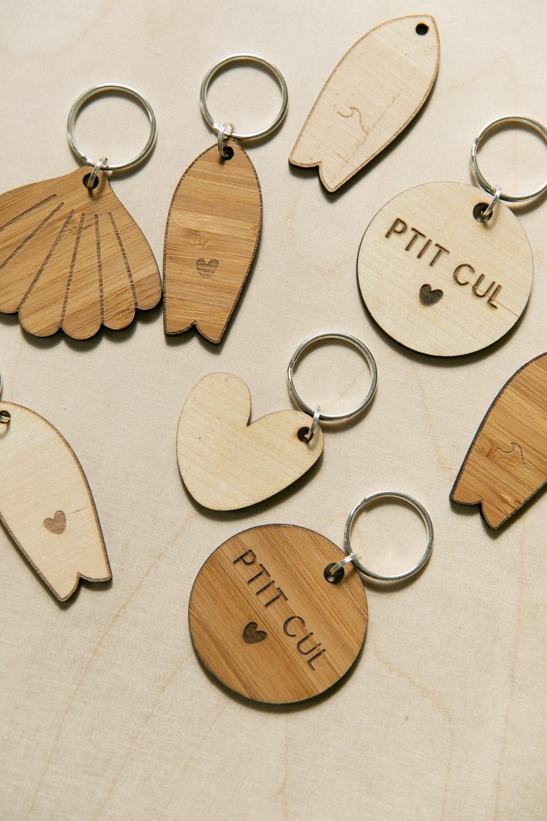 Wooden shell key ring image 4