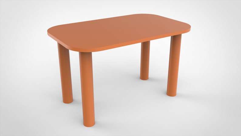 Escritorio o mesa de comedor en madera, color personalizable y forma rectangular. imagen 5