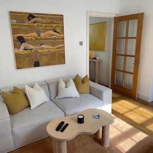 Small natural HARICOT coffee table image 2