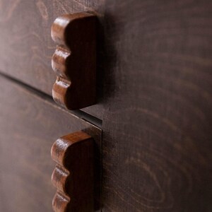 Wavy beech wood furniture knob image 5