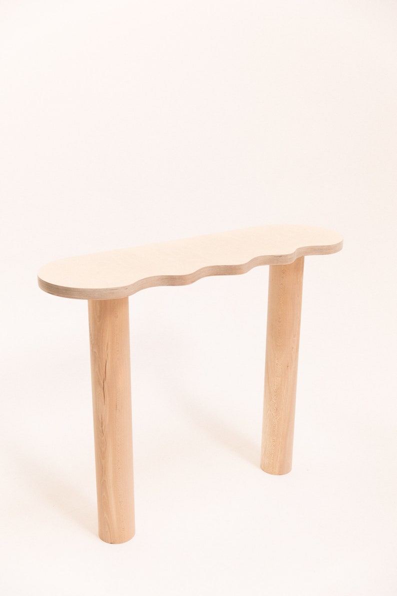 Wavy shaped wooden console table or SPLASH console image 3