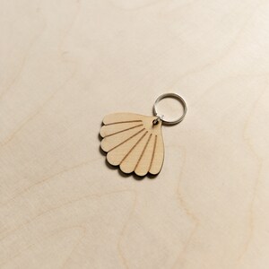 Wooden shell key ring image 2