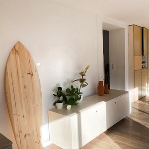 Decoration Surfboard in natural wood image 2