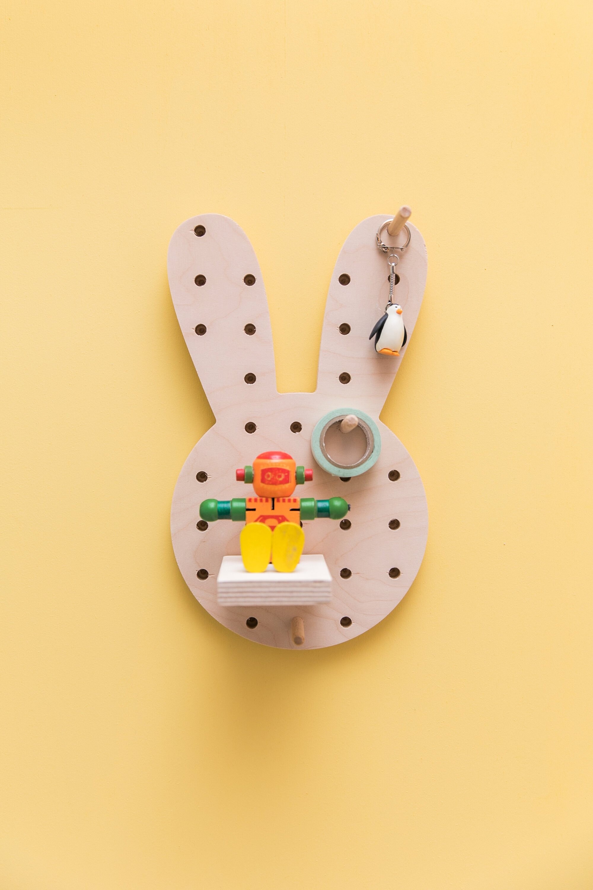 Pegboard Panneau Perforé en Forme de Lapin