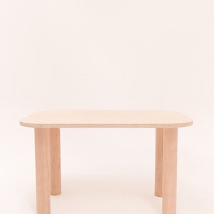 Desk or dining table in wood, customizable color and rectangular shape image 3