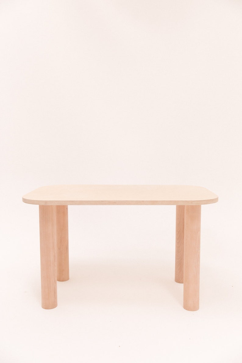 Desk or dining table in wood, customizable color and rectangular shape image 3