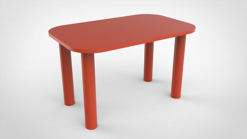 Escritorio o mesa de comedor en madera, color personalizable y forma rectangular. imagen 8