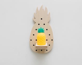 Pegboard panneau perforé en bois en forme d'ananas petit