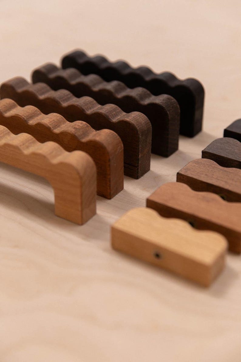 Mango ondulado de madera de haya imagen 9