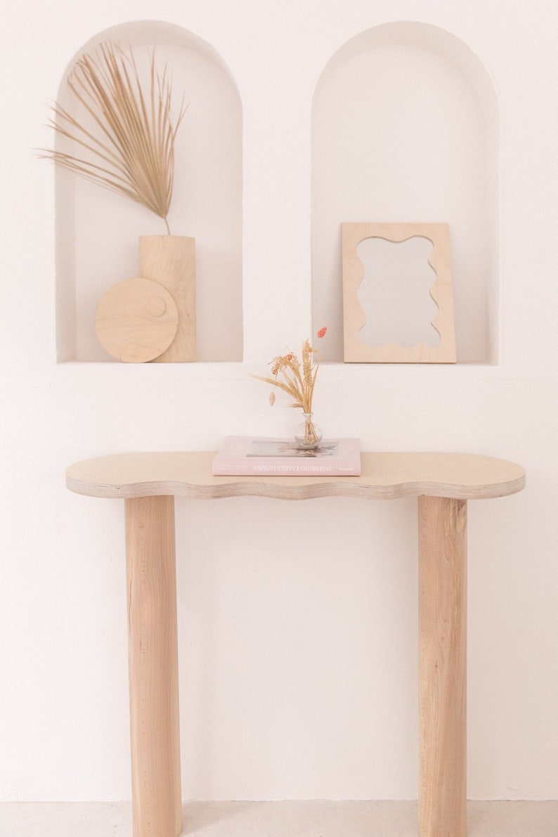 Wavy shaped wooden console table or SPLASH console image 1