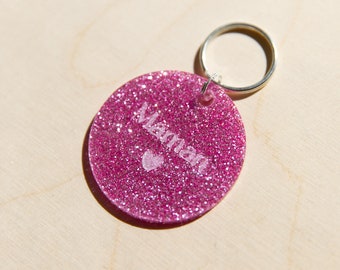 Mother's day glitter keychain