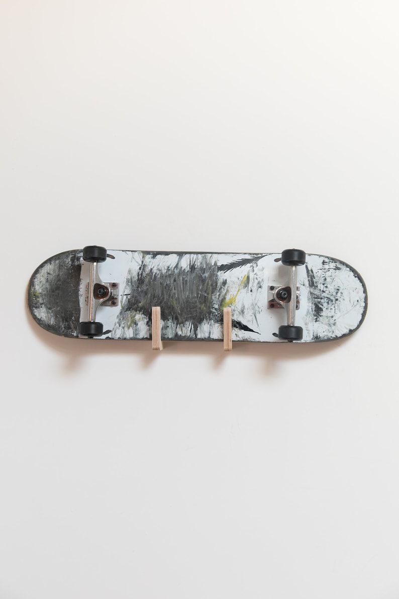 Minimal wood Skateboard rack image 5