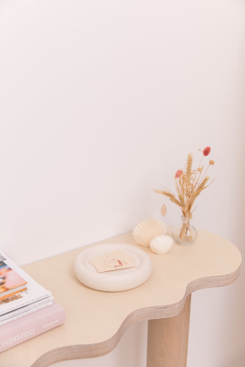 Wavy shaped wooden console table or SPLASH console image 2