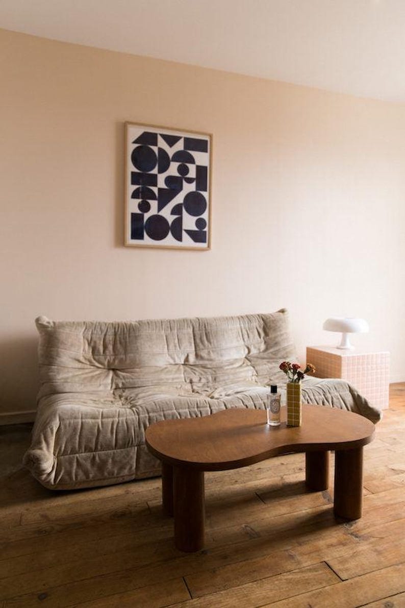 Small natural HARICOT coffee table image 5