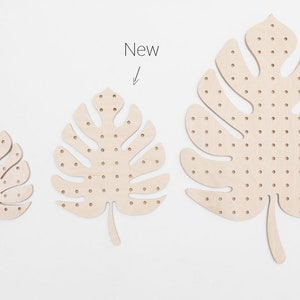 Pegboard panneau perforé en bois en forme de feuille de Monstera petit image 6