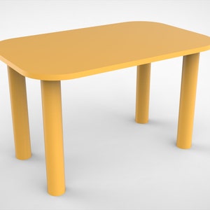 Escritorio o mesa de comedor en madera, color personalizable y forma rectangular. imagen 7