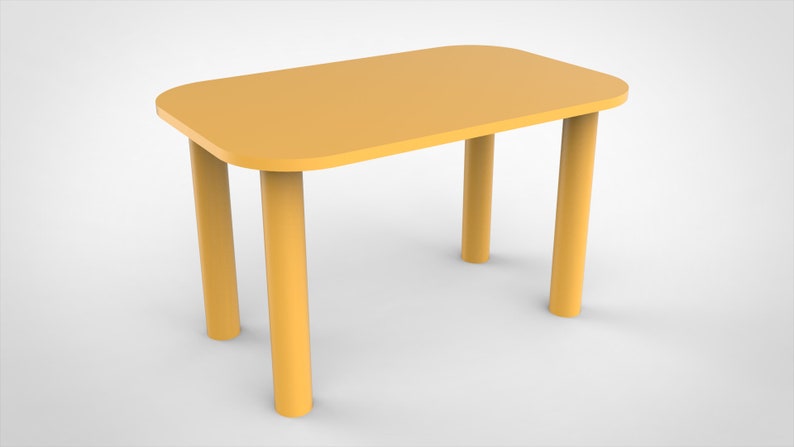 Escritorio o mesa de comedor en madera, color personalizable y forma rectangular. imagen 7
