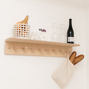 SUREAU wall shelf with hooks large image 1