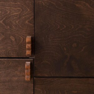 Wavy beech wood furniture knob image 3