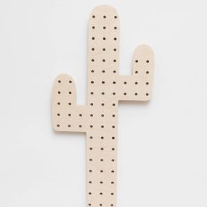 Pegboard panneau perforé en bois en forme de cactus image 3