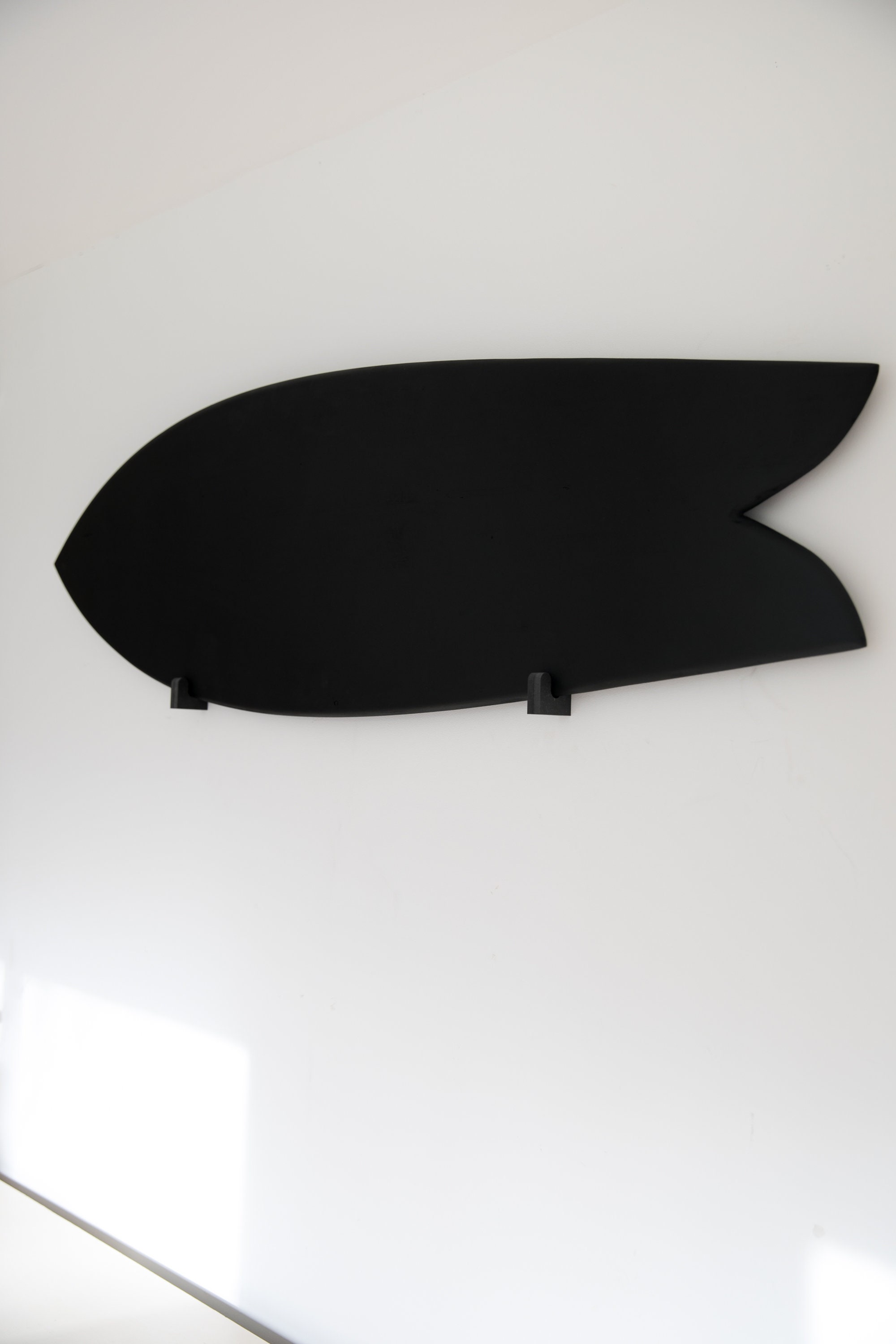 Planche de Surf Décoration en Bois Monochrome Noir