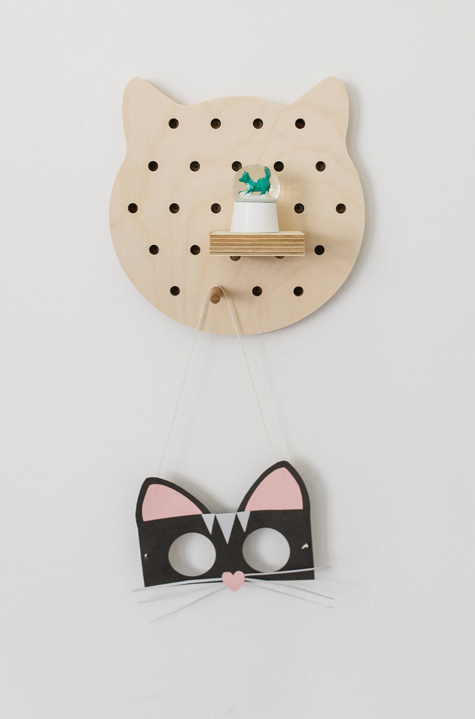 Pegboard Panneau Perforé en Forme de Chat
