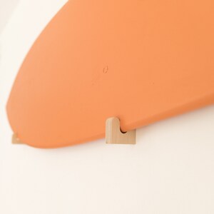 Orange decorative surfboard in wood image 3