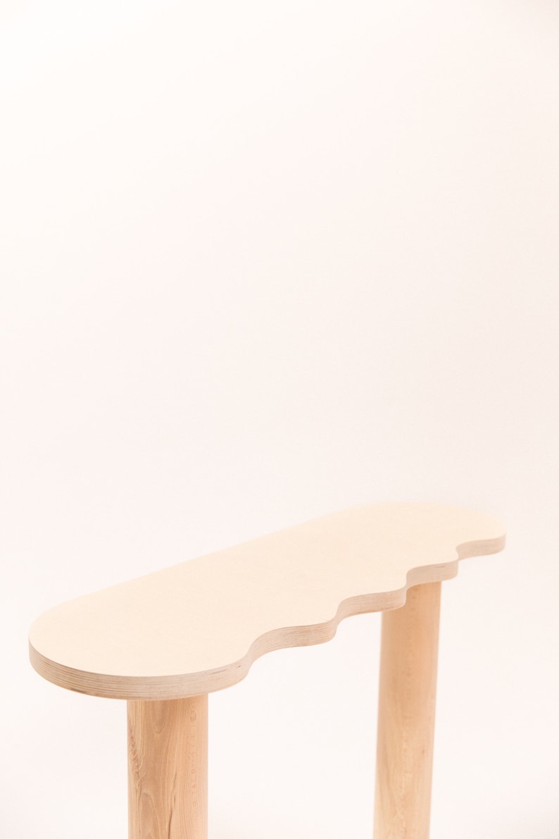 Wavy shaped wooden console table or SPLASH console image 4