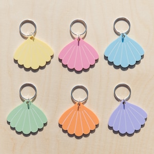 Shell Key ring pastel color