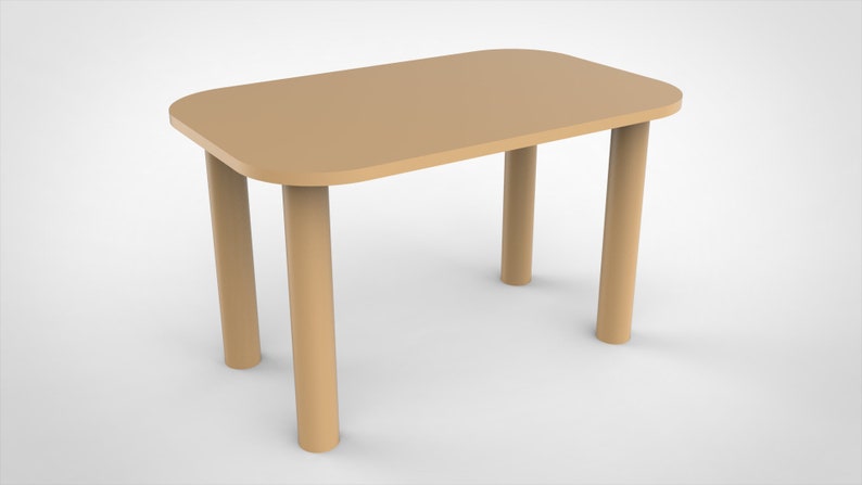 Escritorio o mesa de comedor en madera, color personalizable y forma rectangular. imagen 4