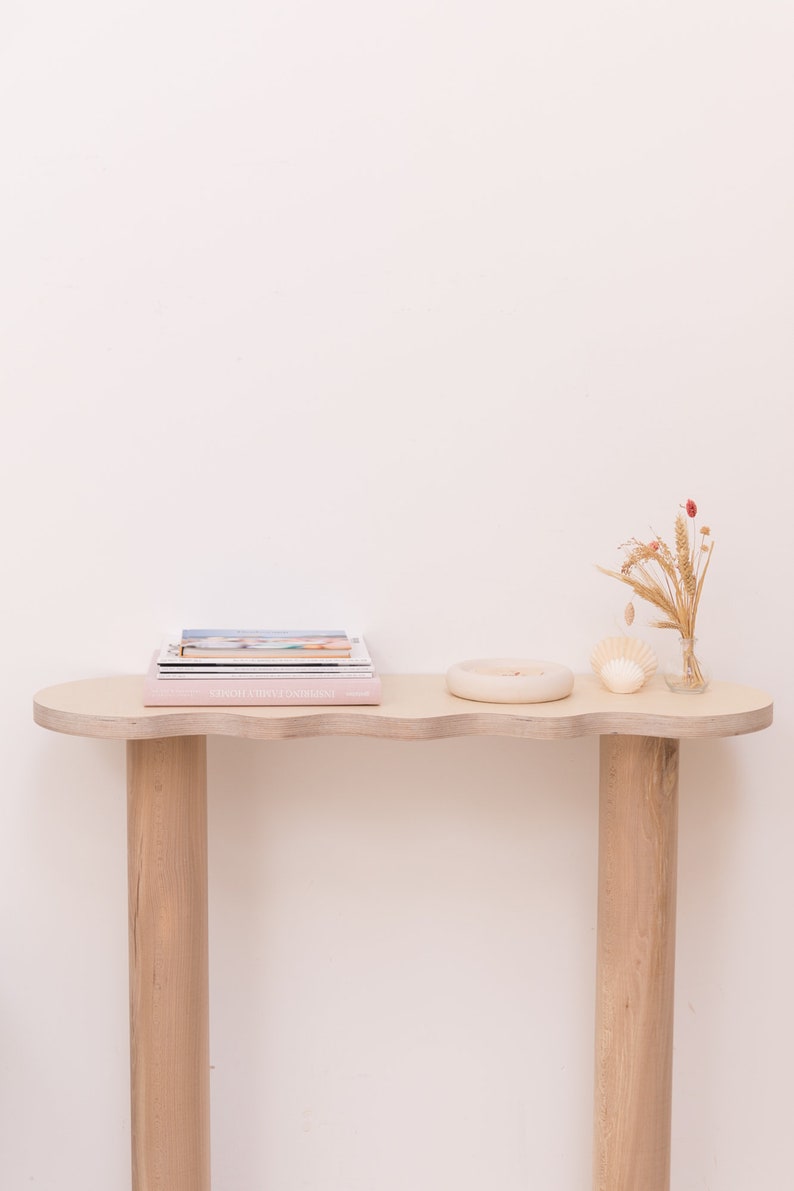 Wavy shaped wooden console table or SPLASH console image 5