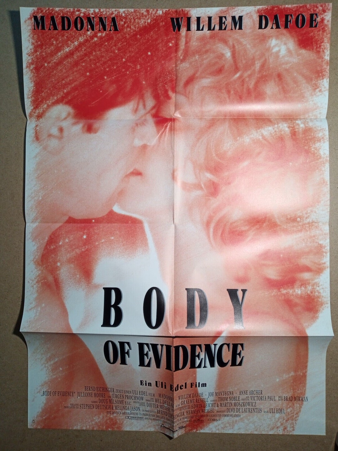 Body of Evidence Madonna Willem Dafoe Original Movie Poster Etsy