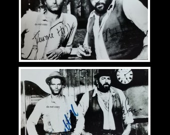 Bud Spencer, Terence Hill, Reprint Autograph Lot of 2