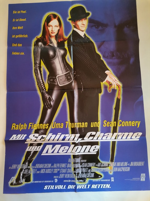 Avengers Uma Thurman Sean Connery Original Poster 1998 Etsy