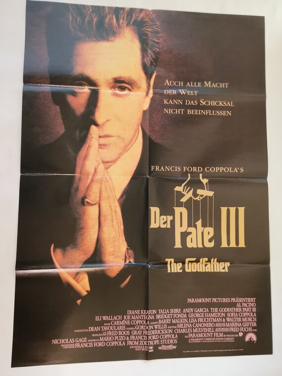 The Godfather Iii Al Pacino Diane Keaton Movie Poster Etsy Ireland