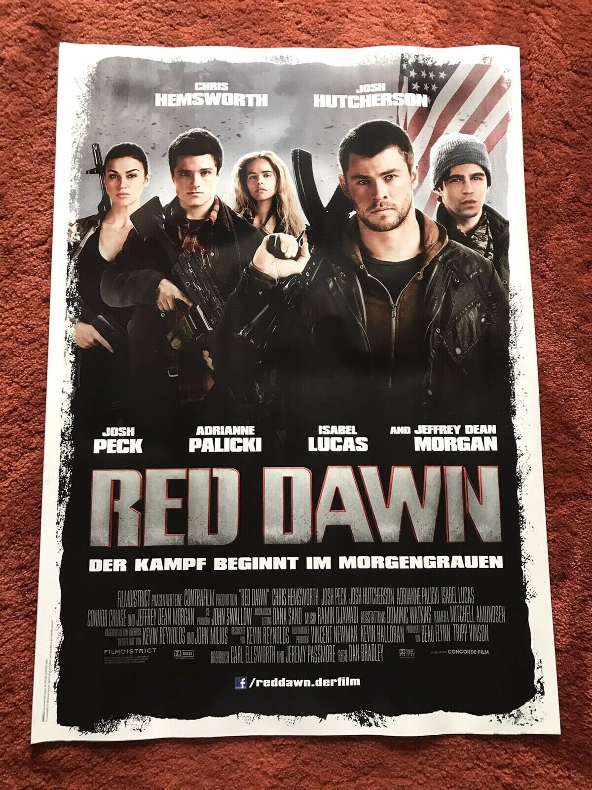 Red Dawn Chris Hemsworth 12 Original German 1 Sheet Etsy