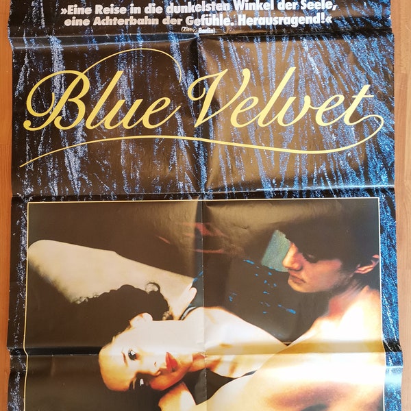 Terciopelo azul, póster de película original de 1986, Kyle Maclachlan, Isabella Rossellini