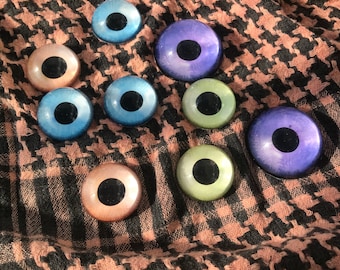 Custom fursuit glass eyes (Clear / painted)