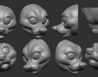 Toony otter head base