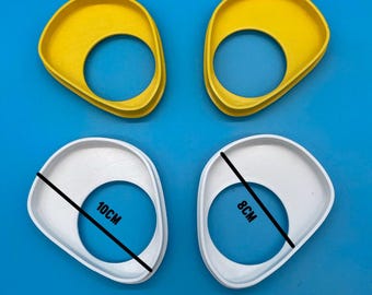 Eye blanks for canine base with rounded pupil
