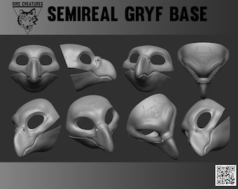 Semireal gryf head base