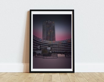 The Barbican London Print - Illustrated London poster in A4 or A3