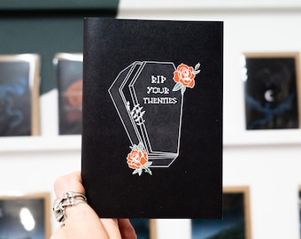 Gothic 30th Birthday Coffin Card: Alternative Age Card
